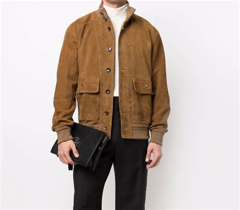 gucci giacche di pelle e camoscio con frangia